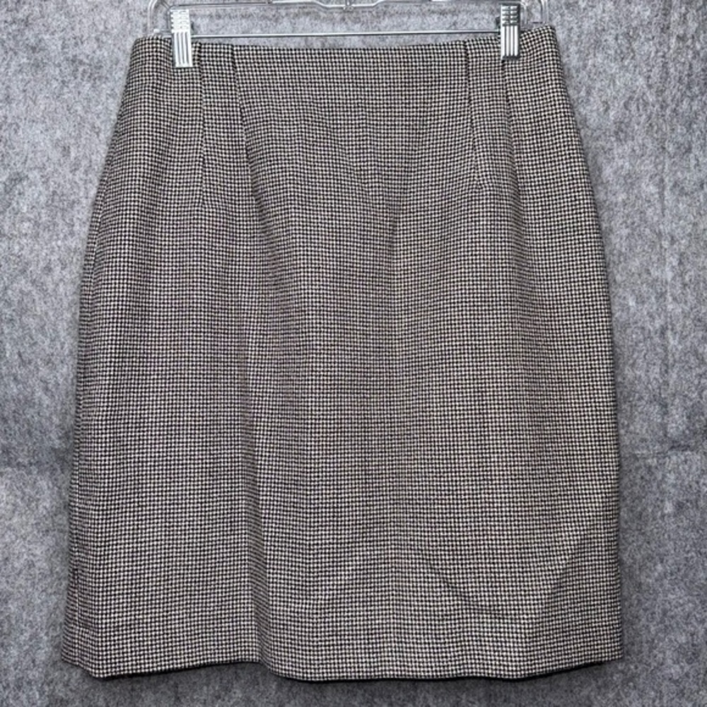 Giorgio Sant Angelo Women's Wool Houndstooth‎  Skirt- Sz 12